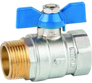 Light ball valve (blue butterfly handle)
